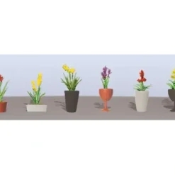 JTT Scenery Products 95568 O 1-1/2" Assorted Potted Flower Plants #2 (Pack of 6) - Your Source for Gaming Essentials