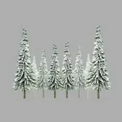 JTT Scenery Products 92008 O 6"-10" Snow Pine Scenic Trees (Pack of 12) - Your Source for Gaming Essentials