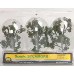 JTT Scenery Products TR2102 HO 5" to 5.5" Sycamore Tree (Pack of 3) - Your Source for Gaming Essentials