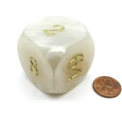 Dice>Jumbo Backgammon 36mm Doubling Cube Dice - White - Your Source for Gaming Essentials