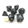 Dice>Jumbo Polyhedral 7-Die Dice Set 23mm-29mm- Black with White Numbers - Your Source for Gaming Essentials