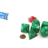 Dice>Jumbo Polyhedral 6-Die Dice Set 23mm-29mm- Green with White Numbers - Your Source for Gaming Essentials