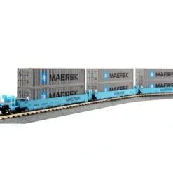 Kato 106-6157 N Gunderson Maxi-I 5 Unit Double Stack Well Car w/40' Containers - Your Source for Gaming Essentials