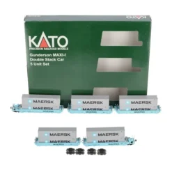 Kato 106-6190 N Maersk Gunderson Maxi-I 5-Unit Double-Stack Well Car #100008 - Your Source for Gaming Essentials