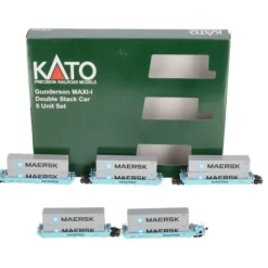 Kato 106-6191 N Maersk Gunderson Maxi-I 5-Unit Double-Stack Well Car #100010 - Your Source for Gaming Essentials