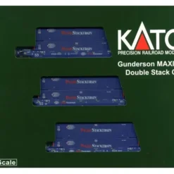 Kato 106-6166 N Pacer Maxi-IV 53' Stack Car #6303 w/Pacer Containers (Pack of 3) - Your Source for Gaming Essentials