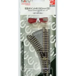 Kato 20-240 N 6" Unitrack Compact Left Hand Electric Remote Switch Turnout - Your Source for Gaming Essentials