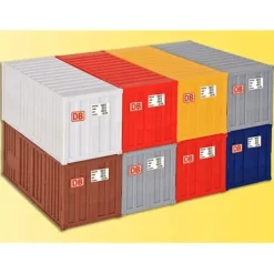 Kibri 10924 HO 20' Containers Set Plastic Model Kit (Pack of 8) - Your Source for Gaming Essentials