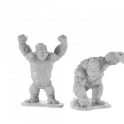 Tabletop Miniatures>Killer Apes (2 Figures) #77690 Dark Heaven Legends Bones Unpainted Plastic Miniature Figure - Your Source for Gaming Essentials