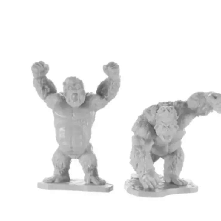 Tabletop Miniatures>Killer Apes (2 Figures) #77690 Dark Heaven Legends Bones Unpainted Plastic Miniature Figure - Your Source for Gaming Essentials