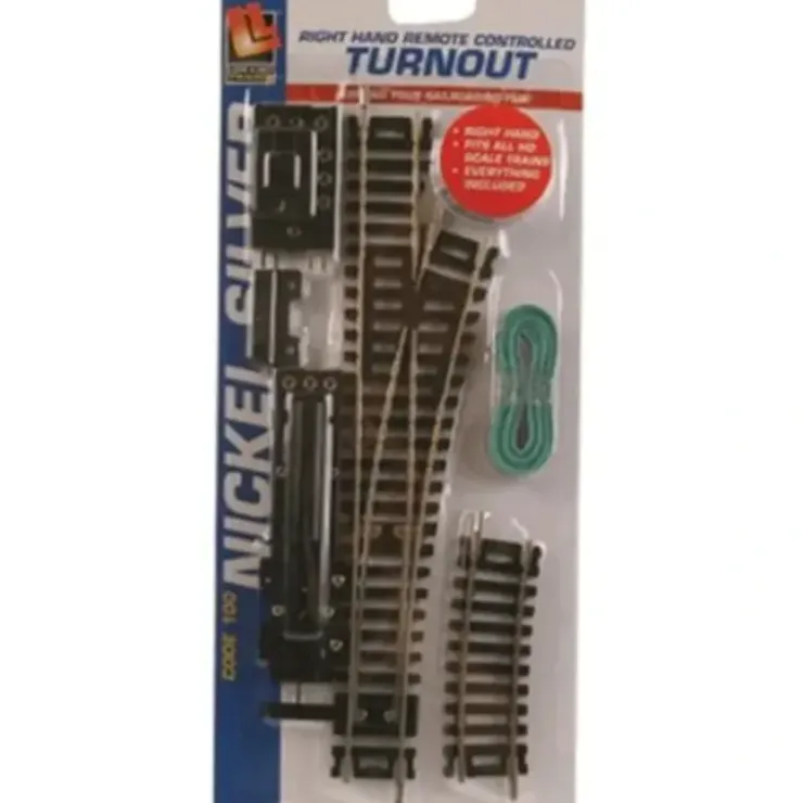 Life Like 3002 HO Code 100 18'' Right Hand Remote Control Switch Turnout - Your Source for Gaming Essentials