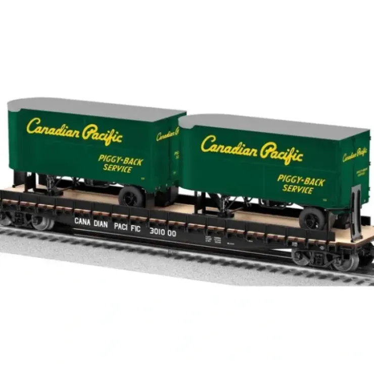 Lionel 6-81899 O Canadian Pacific PS-4 Flatcar w/2 Piggyback Trailers #301000 - Your Source for Gaming Essentials
