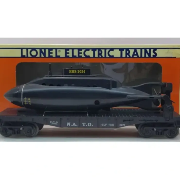 Lionel 6-16677 O Gauge NATO Flatcar with Royal Navy Submarine NIB - Your Source for Gaming Essentials