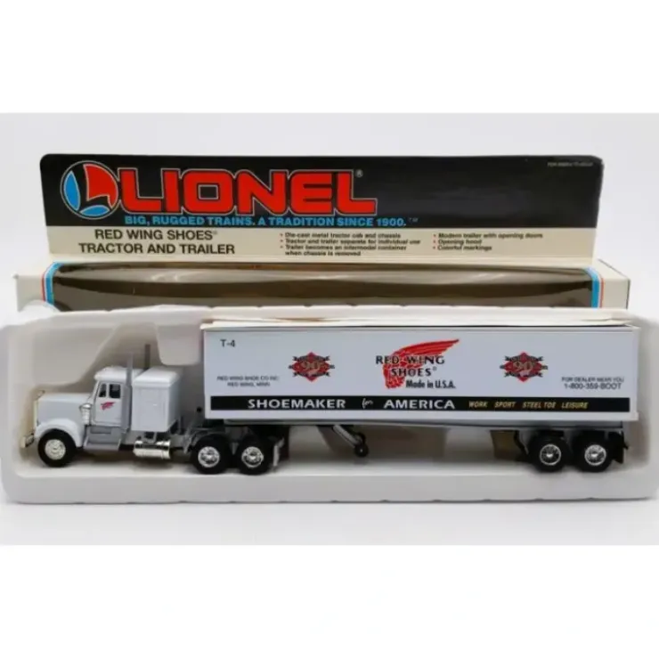 Lionel 6-12923 O Gauge Red Wing Shoes Tractor & Trailer NIB - Your Source for Gaming Essentials