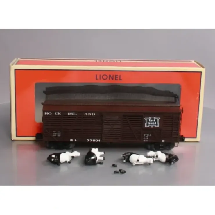 Lionel 6-27884 O Gauge Rock Island ACF 40-Ton Stock Car #77601 with Cows - Your Source for Gaming Essentials