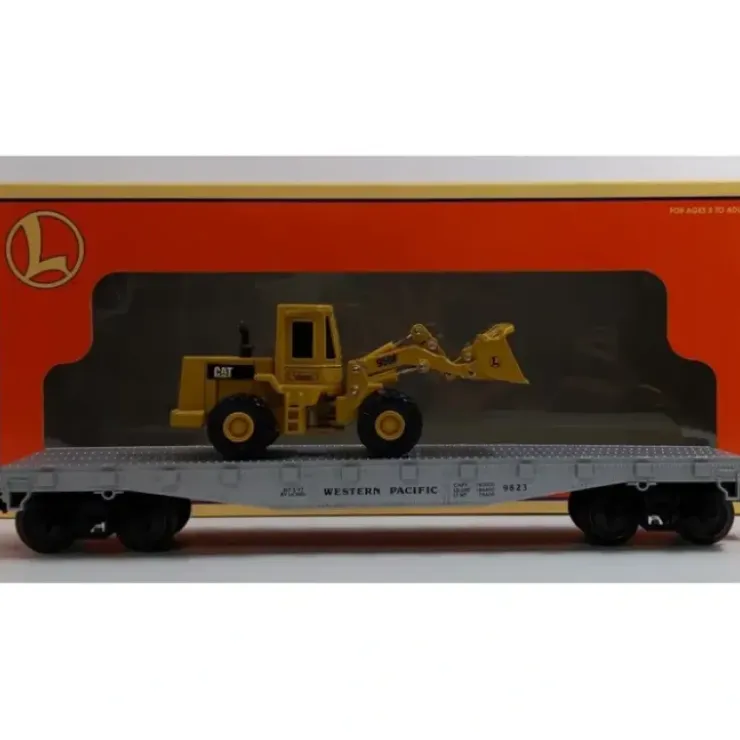 Lionel 6-17517 O Gauge Western Pacific Flatcar #9823 w/Ertl Caterpiller Loader LN/Box - Your Source for Gaming Essentials