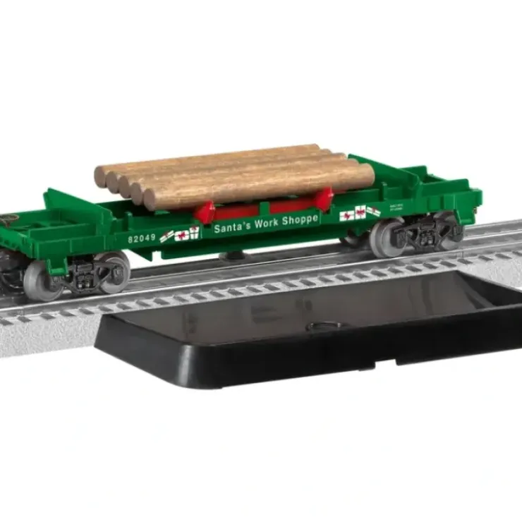 Lionel 6-82049 O Santa's Work Shoppe Log Dump Car w/Unloading Bin & Load - Your Source for Gaming Essentials