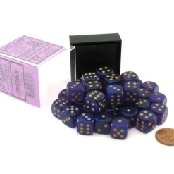 Dice>Luminary Borealis 12mm D6 Dice Block (36 Dice) - Royal Purple with Gold Pips - Your Source for Gaming Essentials