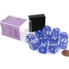 Dice>Luminary Borealis 16mm D6 Dice Block (12 Dice) - Purple with White Pips - Your Source for Gaming Essentials