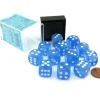 Dice>Luminary Borealis 16mm D6 Dice Block (12 Dice) - Sky Blue with White Pips - Your Source for Gaming Essentials