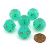 Dice>Luminary Borealis 18mm D12 Dice, 6 Pieces - Light Green with Gold Numbers - Your Source for Gaming Essentials