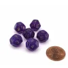 Dice>Luminary Borealis 12mm Mini 12 Sided D12 Dice, 6 Pieces - Royal Purple with Gold - Your Source for Gaming Essentials