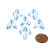 Dice>Luminary Borealis 18mm 4 Sided D4 Dice, 6 Piece - Icicle with Light Blue Numbers - Your Source for Gaming Essentials