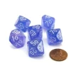 Dice>Luminary Borealis 16mm Tens D10 (00-90) Dice 6 Piece - Purple with White Numbers - Your Source for Gaming Essentials