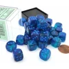 Dice>Luminary Gemini 12mm D6 Dice Block (36 Dice) - Blue-Blue with Light Blue Numbers - Your Source for Gaming Essentials