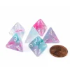 Dice>Luminary Nebula 18mm D4 Chessex Dice, 6 Pieces - Wisteria with White Numbers - Your Source for Gaming Essentials