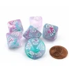 Dice>Luminary Nebula 16mm Tens D10 Percentile Dice, 6 Pieces - Wisteria with White - Your Source for Gaming Essentials