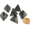 Dice>Lustrous 18mm 4 Sided D4 Chessex Dice, 6 Pieces - Black with Gold - Your Source for Gaming Essentials