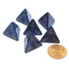 Dice>Lustrous 18mm 4 Sided D4 Chessex Dice, 6 Pieces - Purple with Gold - Your Source for Gaming Essentials