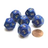 Dice>Lustrous 18mm 12 Sided D12 Chessex Dice, 6 Pieces - Purple with Gold - Your Source for Gaming Essentials