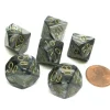 Dice>Lustrous 16mm Tens D10 (00-90) Chessex Dice, 6 Pieces - Black with Gold Numbers - Your Source for Gaming Essentials