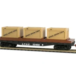 Mantua 727001 HO Scale ATSF 40' Flat with Crates #22548 - Your Source for Gaming Essentials