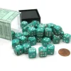 Dice>Marble 12mm D6 Chessex Dice Block (36 Dice) - Oxi-Copper with White Pips - Your Source for Gaming Essentials