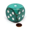 Dice>Marble 50mm Huge Large D6 Chessex Dice, 1 Piece - Oxi-Copper with White Pips - Your Source for Gaming Essentials