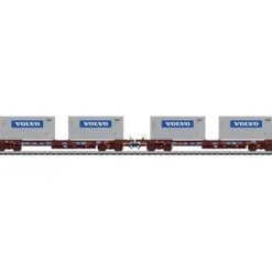 Marklin 47458 HO Container/Well Flatcar with Containers 2-Pack - 3-Rail - Your Source for Gaming Essentials