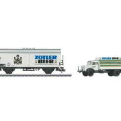 Marklin 48775 HO German Ztler Beer Refrigerator Car with Delivery Truck - Your Source for Gaming Essentials