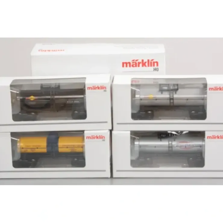 Marklin 48640 HO Tinplate Tank Car 4-Pack - 3-Rail - Ready to Run - Your Source for Gaming Essentials