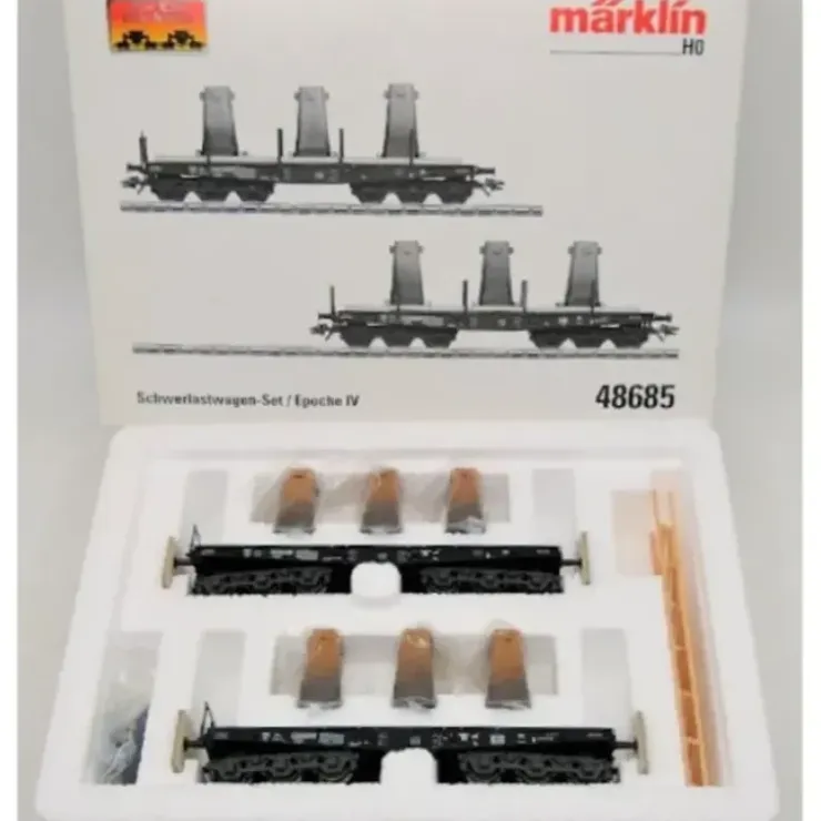 Marklin 48685 HO Type Sa 705 Heavy-Duty Flatcar with Ingot Mold Load 2-Pack - Your Source for Gaming Essentials