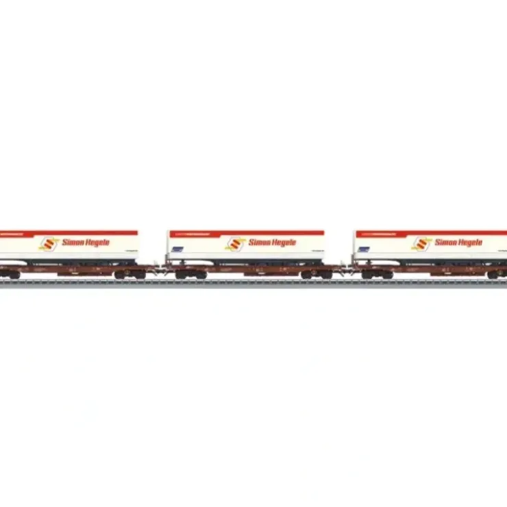 Marklin 47082 HO Type Sdgkms 707 Container Flatcar with Trailers 3-Pack - 3-Rail - Your Source for Gaming Essentials