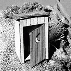 Master Creations 23004 HO Standard Type w/Flat Roof One Holer Outhouse Kit - Your Source for Gaming Essentials