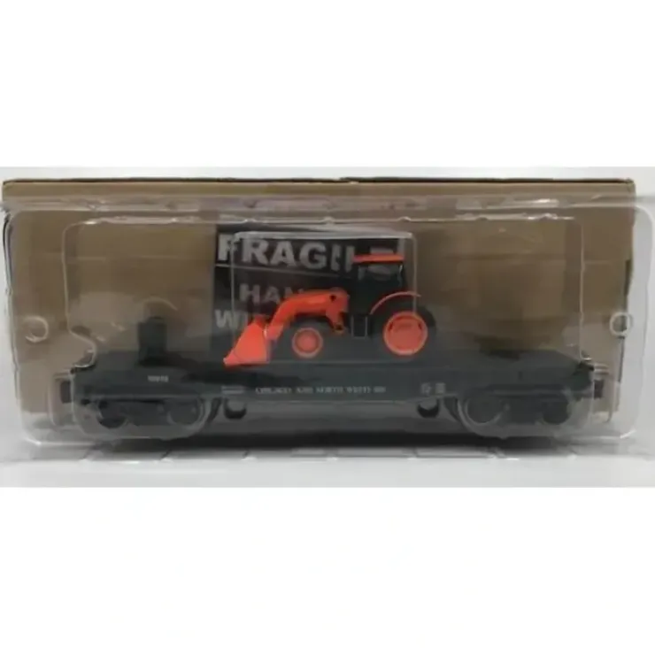 Menards 279-3186 O Gauge Chicago & North Western Flatcar w/Kubota Tractor #10891 EX/Box - Your Source for Gaming Essentials