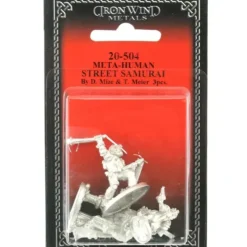 Tabletop Miniatures>Meta-Human Street Samurai (3) #20-504 Shadowrun RPG Metal Ral Partha Figure - Your Source for Gaming Essentials