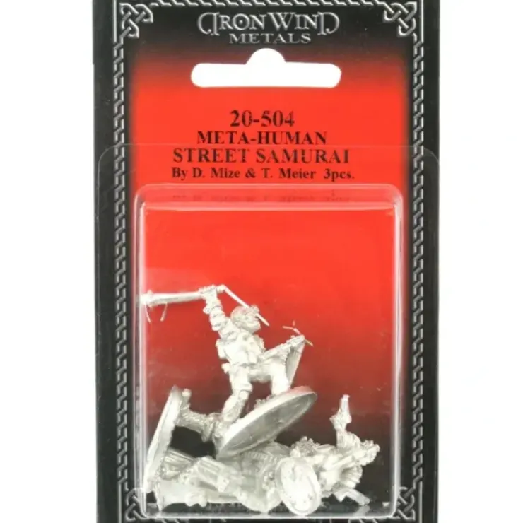Tabletop Miniatures>Meta-Human Street Samurai (3) #20-504 Shadowrun RPG Metal Ral Partha Figure - Your Source for Gaming Essentials