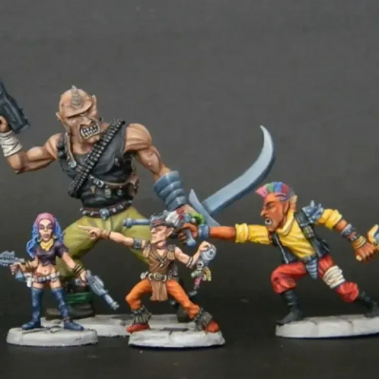 Tabletop Miniatures>Meta-Human Subtypes: 1 Cyclops, 1 Hobgoblin, and 2 Gnomes 20-518 Shadowrun Minis - Your Source for Gaming Essentials