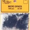 Micro Engineering 30-108 3/16" Blackened Metal Micro Spikes (Pack of 1000) - Your Source for Gaming Essentials