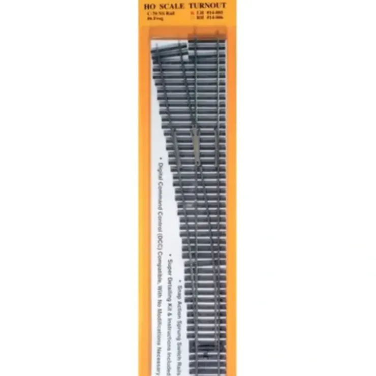 Micro Engineering 14-805 HO Code 70 #6 Left Hand Switch Turnout - Your Source for Gaming Essentials